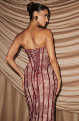 Valleria | Lace Corset Maxi Dress