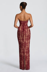 Valleria | Lace Corset Maxi Dress