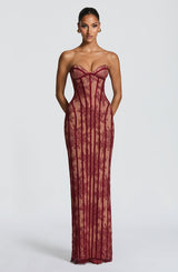 Valleria | Lace Corset Maxi Dress