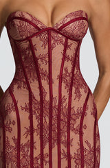 Valleria | Lace Corset Maxi Dress