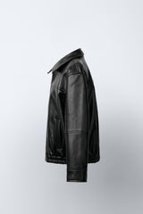 Elizabeth | Faux Leather Bomber Jacket
