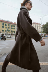 Eliza | Belted Wool Blend Coat