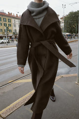 Eliza | Belted Wool Blend Coat