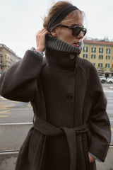 Eliza | Belted Wool Blend Coat