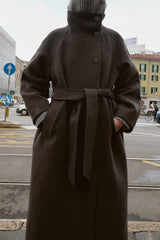 Eliza | Belted Wool Blend Coat