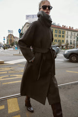 Eliza | Belted Wool Blend Coat