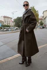 Eliza | Belted Wool Blend Coat
