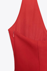 Aria | Halter Layered Mini Dress