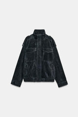 Odette | Suede Utility Jacket