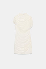 Amelia | Draped Cape Mini Dress