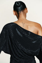 Noemi | Asymmetric Sparkle Mini Dress