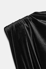 Noelle | Velvet Shoulder Pad Mini Dress