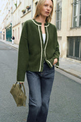 Eloria | Cardigan | Contrast Trims