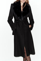 Elowen | Luxe Wool & Faux Fur Coat