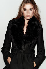 Elowen | Luxe Wool & Faux Fur Coat