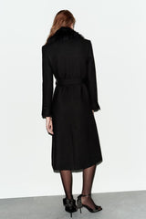 Elowen | Luxe Wool & Faux Fur Coat