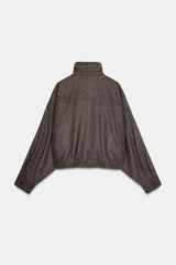 Noa | Chic Herringbone Bomber Jacket