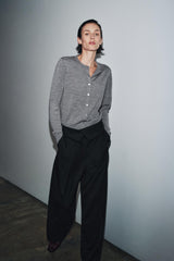 Penelope | Wool Blend Foldover Trouser