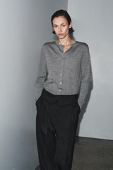 Penelope | Wool Blend Foldover Trouser