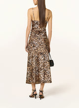 Amara | Leopard Satin Slip Dress