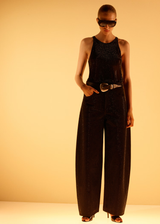 Ava | Rhinestone Balloon Jeans