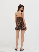 Nina | Leopard Chiffon Mini Dress