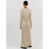 Ella | Ribbed Knit Midi Dress