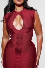 Aria | Cutout Bandage Midi Dress