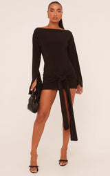 Elina | Draped Sleeve Mini Dress