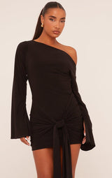 Elina | Draped Sleeve Mini Dress