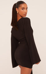 Elina | Draped Sleeve Mini Dress