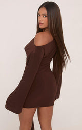 Elina | Draped Sleeve Mini Dress