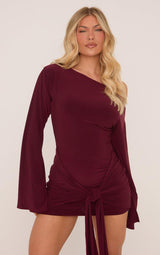 Elina | Draped Sleeve Mini Dress