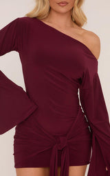 Elina | Draped Sleeve Mini Dress