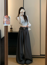 Emily | Wide Leg Pleated Trousers
