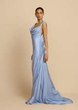 Lucy | Backless Satin Maxi Dress