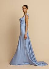 Lucy | Backless Satin Maxi Dress
