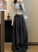 Emily | Wide Leg Pleated Trousers