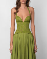 Gaia | Lace Corset Maxi Dress