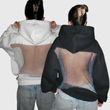 Maya | Mesh Back Oversized Hoodie