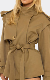 Talia | Belted Short Trench Coat