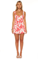 Ellie | Red Floral Mini Dress