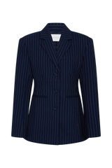 Hailey | Cinched Pinstripe Blazer