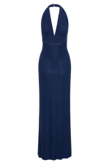 Celeste | Halter Diamante Maxi Dress