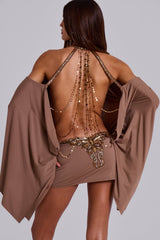 Serena | Embellished Backless Mini Dress