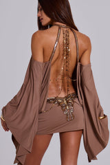 Serena | Embellished Backless Mini Dress