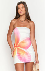 Maya | Frangipani Print Mini Dress