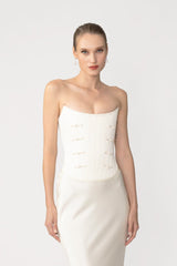 Hazel | Satin Corset Top