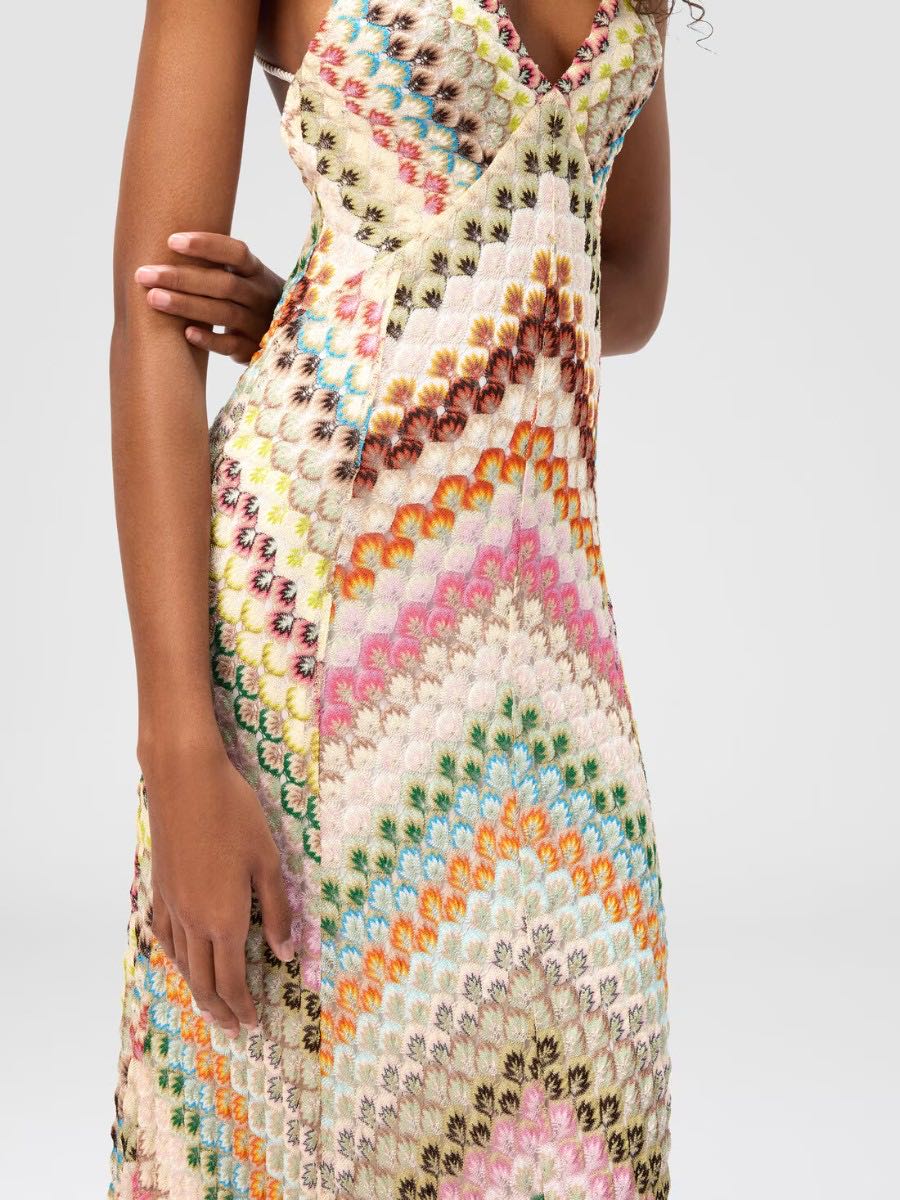 cassara crochet dress Shell Crochet Dress in Rainbow Multi SVRN