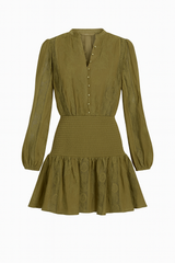 Chloe | Embroidered Smocked Mini Dress